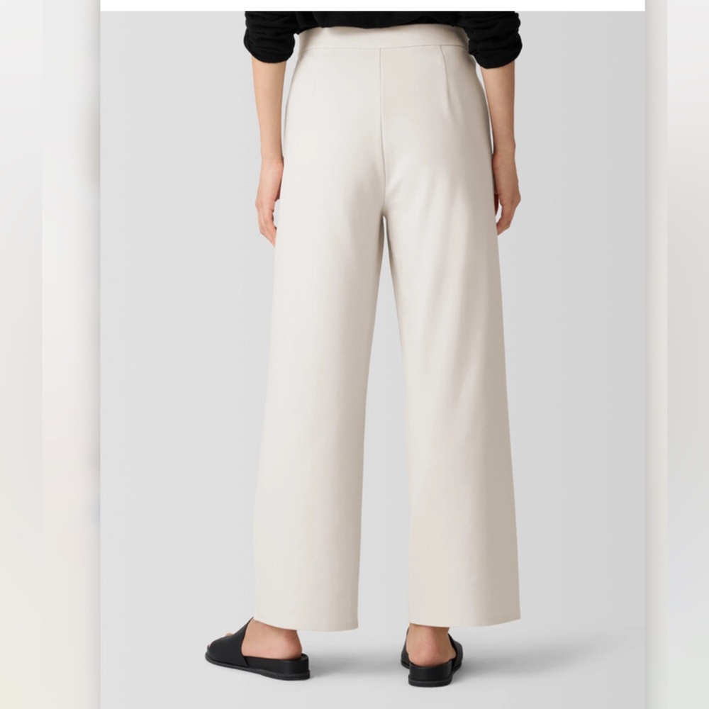 Eileen Fisher Washable Ponte Wide-Leg Pants in “bone” - Picture 3 of 14
